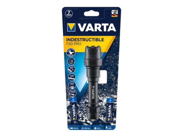 Varta Vart LED Taschenl. Indest. F20 Pro 350lm | inkl. 2x