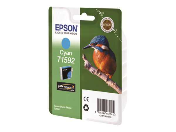 Epson C13T15924010|T1592 Tintenpatrone cyan, Inhalt 17 ml