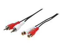 LogiLink Audio cable 2x Cinch male to 2x Cinch female, 5m