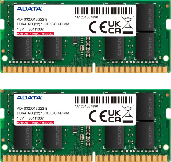 ADATA DIMM 32 GB DDR4-3200 (2x 16 GB) Dual-Kit (grün,