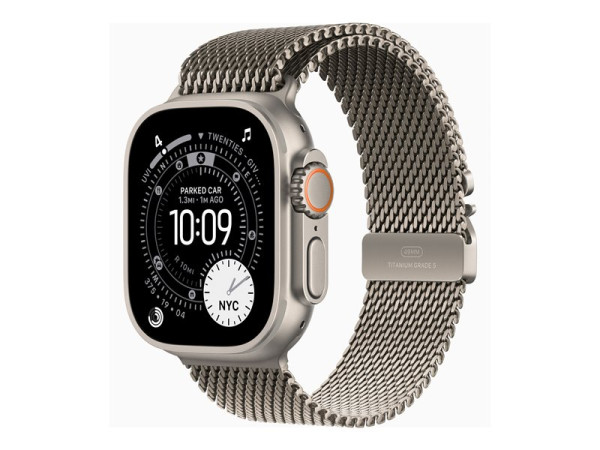 Apple Watch Ultra 3 (titan, 49 mm, Milanaise Armband Titan