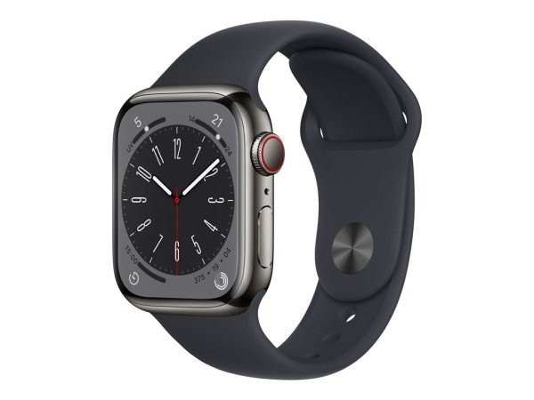 Apple Watch S8 Cell 41mm Edelstahl GY MNJJ3FD/A