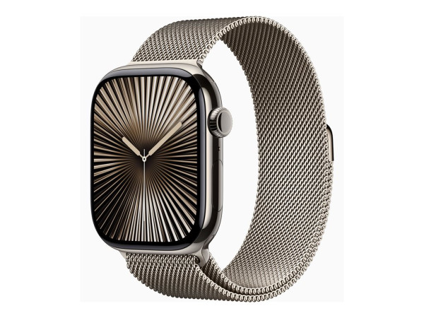 Apple Watch Series 10 (Titan Natur, Titangehäuse, 46 mm,