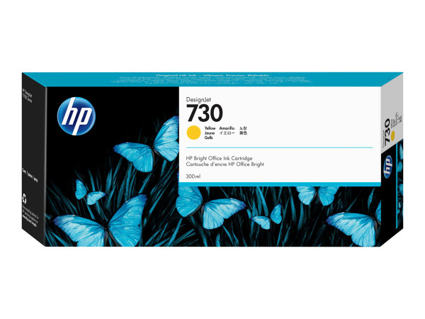 HP Nr.730XL Tinte YE P2V70A Tinte Gelb 300