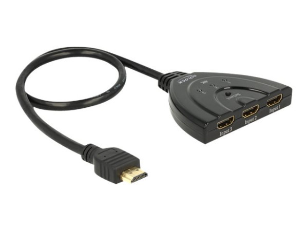 DeLOCK Splitter 1xHDMI in>3xHDMI out 4K schwarz Zum