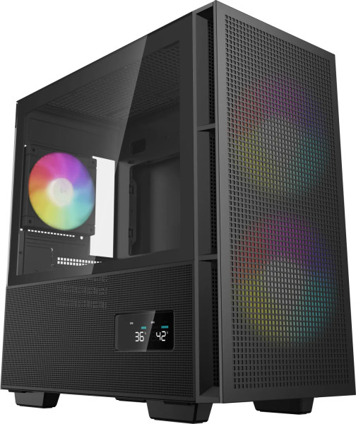 Deepcool CH360 DIGITAL (schwarz, Tempered Glass)