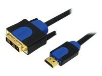 HDMI-DVI-Kabel LogiLink Anschl. 18+1pin St/St 10.00m sw 1.4