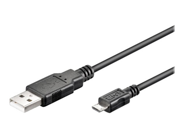 Kabel USB St."A"=>St."Micro-B" 5-pol 0,15m