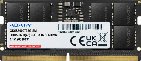 ADATA SO-DIMM 32 GB DDR5-5600 (1x 32 GB) (schwarz,