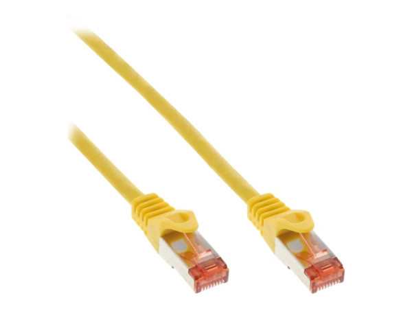 Kabel Patchkabel RJ45 0,5m CAT6 gelb Inline S/FTP CCA