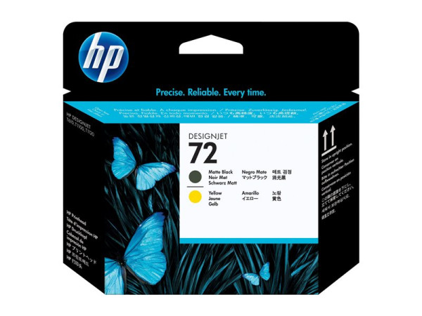 HP C9384A|72 Druckkopf schwarz matt +gelb, Inhalt 2x130ml