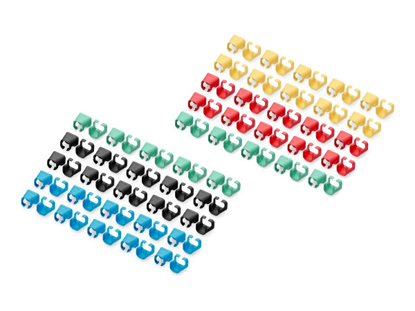 Digitus Farbclips für Patchkabel - Gemischt (je 20 Stück)