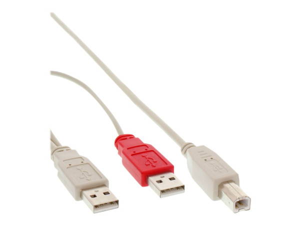 InLine® USB 2.0 Y-Anschlußkabel, 2x Stecker A an Stecker B,