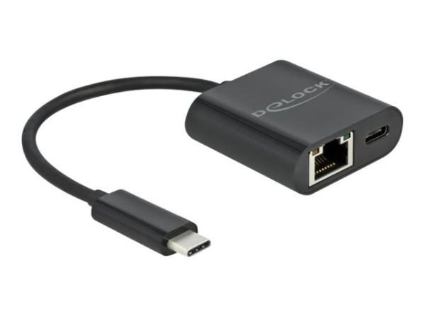 DeLOCK USB-C Adap.>Gigabit LAN+PW bk | LAN