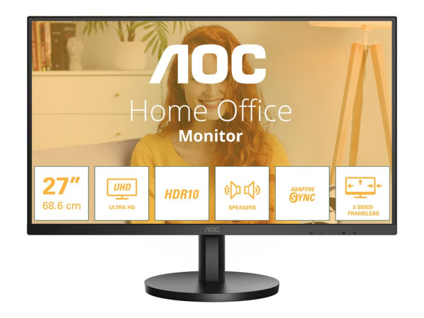 AOC U27B3A (68.6 cm (27 Zoll), schwarz, UltraHD/4K, IPS,