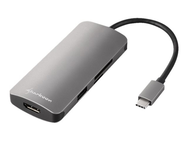 Sharkoon USB 3.0 Type C Multiport Adap. dg | dark