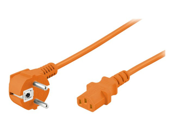 Goobay NK 101 O-500 5m ORANGE Netzkabel Kaltgerätekabe