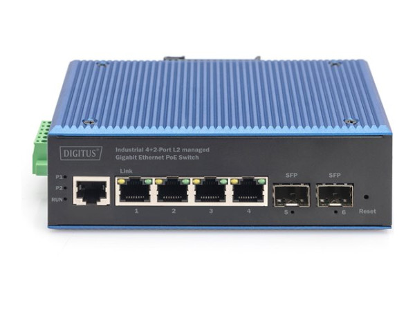 Digitus Industrial 4+2-Port L2 managed Gigabit Ethernet PoE