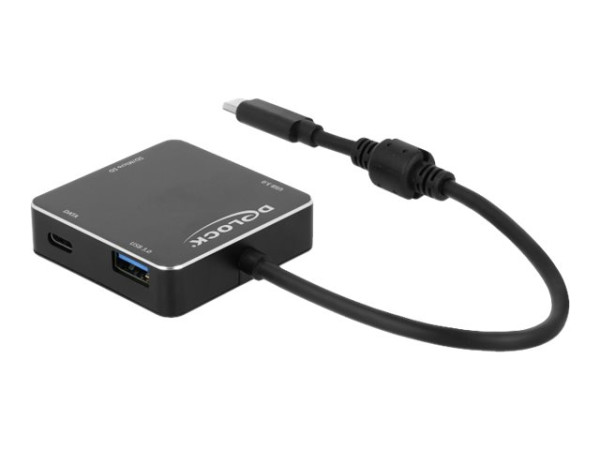 DeLOCK 3P USB 3.1 Hub m. USB C>SD+mSD USB-Hub 2x