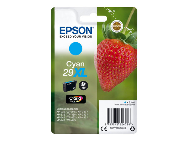 Epson Tinte CY C13T29924012 Claria Home Tinte