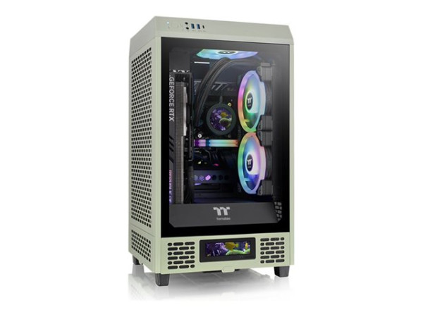 Thermaltake Tower 200 (hellgrün, Tempered Glas)