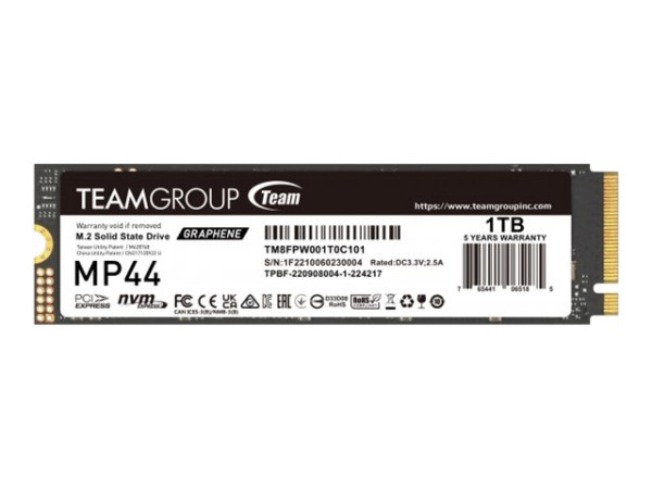 Team Group SSD 1TB 7.4/6.5G MP44 M.2 PCIe TEM