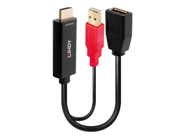 Lindy Lin HDMI 18G > DisplayPort Konv. + Strom | 38289