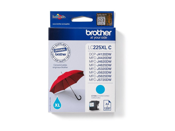 Brother Tinte CY LC-225XLC cyan 1200Seiten