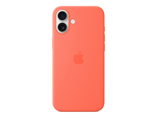 Apple Silikon Case mit MagSafe (orange, iPhone 16 Plus)