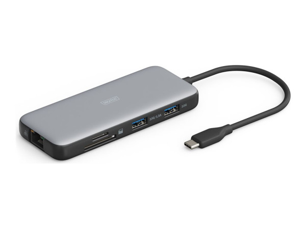 Digitus 8 Port USB-C Docking Station (grau/schwarz)