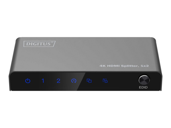 Digitus 4K HDMI Splitter, 1x2 (schwarz, mit Downscaler)