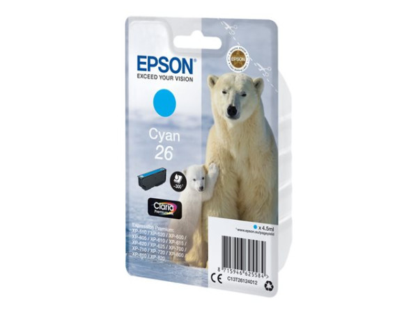 Epson Tinte CY C13T26124012 Claria Premium