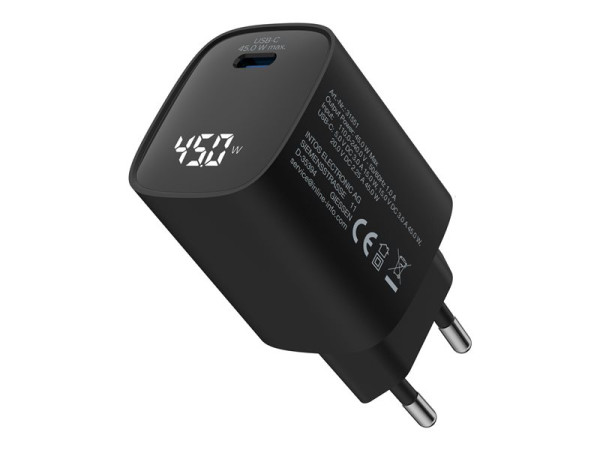 InLine USB PD Netzteil, GaN Ladegerät, 1-Port, USB-C, 45W,