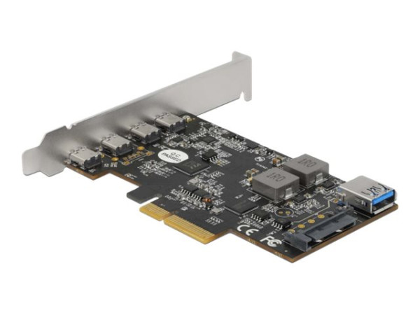 DeLOCK PCIe x4>4xUSB-C+USB-A SS LP | 90059