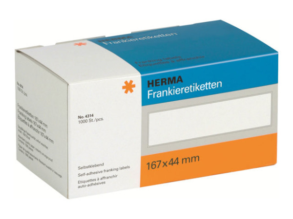 HERMA Frankieretik. einzeln mit Abziehl. 165x41 mm 1000 St.