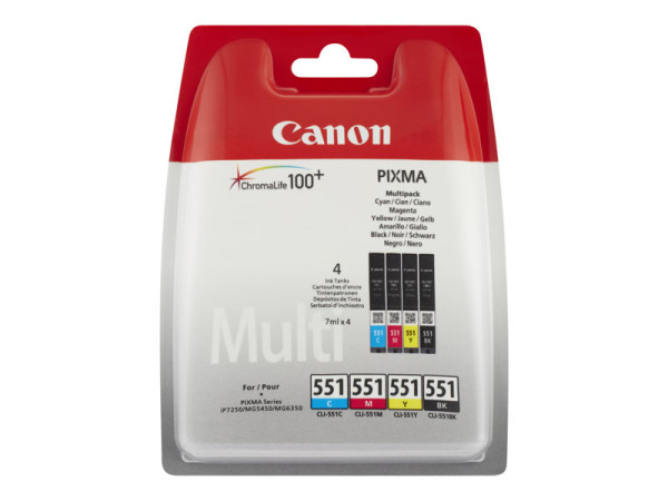 Canon Tinte Multipack CLI-551 (Blister-Verpackung mit