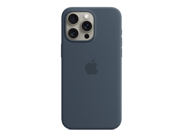 Apple Silikon Case mit MagSafe (dunkelblau, iPhone 15 Pro