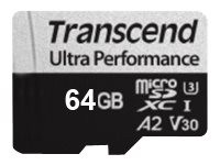 Transcend 340S R160/W80 microSDXC 64GB Kit, UHS-I U3, A2, Cl