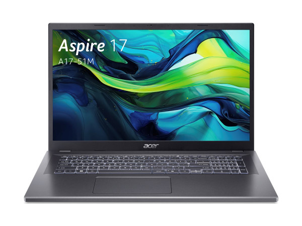 Acer Aspire 17 A17-51M-558T, Steel Gray, Core 5 120U, 16GB R
