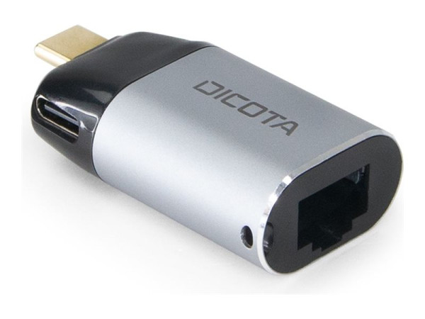 Dicota Mini Adapter D32048, USB-C > Ethernet (silber, PD