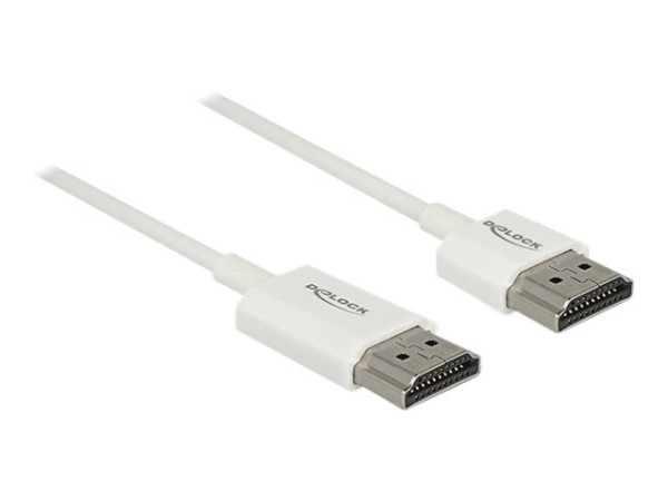 IT Produkte DeLOCK Kabel HDMI St./St. 3D 4K 3m Slim weiß