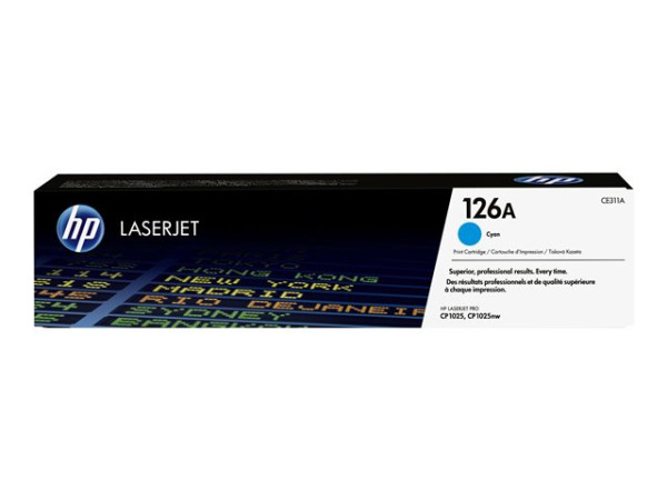 HP CE311A|126 A Toner cyan, 1.000 Seiten ISO/IEC 19798 für