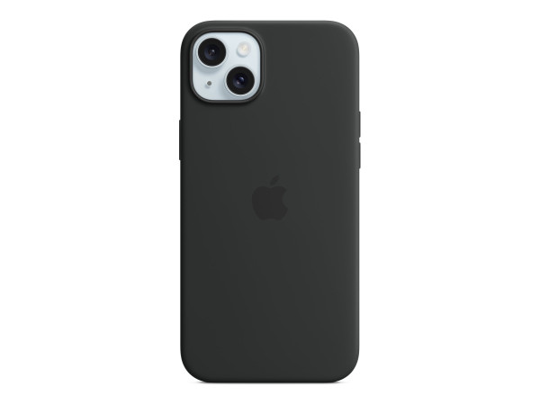 Apple Silikon Case mit MagSafe (schwarz, iPhone 15 Plus)