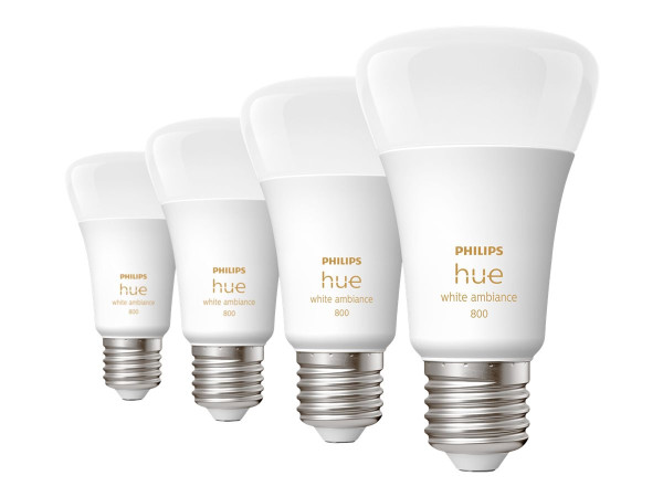 Philips Hue Phil Hue E27 Viererpack 4x570lm 60W White Amb.