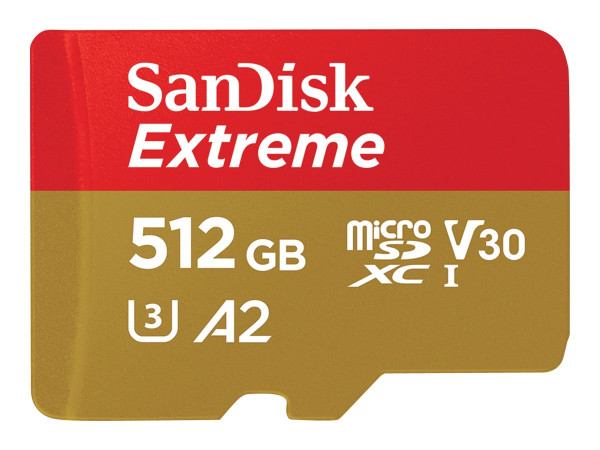 Sandisk microSD512GB Extreme +1Ad SDXC SDK UHS-I U3,
