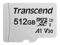 Transcend microSD512GB 300S 95/40 Cl10UHS-I U3 TRC silber