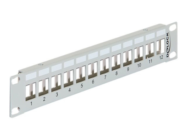 DeLOCK Delock Keystone Patchpanel 10" 12Port gy grau