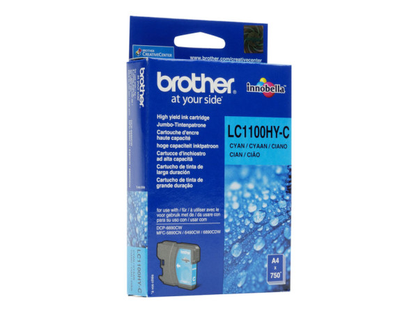 Brother LC1100HYC Tintenpatrone cyan High-Capacity, 750