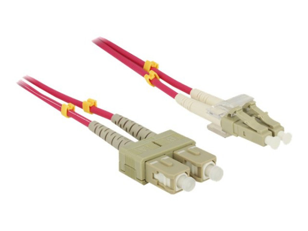 LWL Patchkabel Delock LC -> SC 2.00m Multimode Duplex OM4