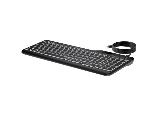 HP 400 Backlit Wired Keyboard (schwarz, DE-Layout, Plunger)